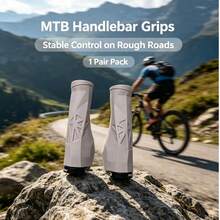 MOTSUV 1 Pair Mountain Bike Handlebar Grips With Lock-On Design, Non-Slip Comfortable Rubber Bicycle Replacement Grips, Black And Gray Optional - Multicolor - View 9