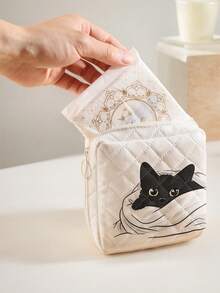 1pc Animal & Floral Pattern Sanitary Pad Storage Bag, Coin Purse, Storage Bag, Makeup Bag, Card Holder, Earphone Storage Bag, Can Hold Coins, Cards, Accessories, Keys, Multi-Functional Storage Bag - Multicolor - View 2