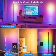 2pcs RGB LED Floor Corner Lights, APP Remote Control, Music Sync, Color Changing & Dimmable, Suitable For Computer Gaming Setup And Room Decor, Halloween And Christmas Gifts! - Floor Mood Light - View 8