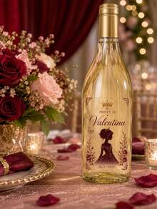 Personalized Transparent Wine Bottle Labels, Customized Name And Date Bottle Stickers, Suitable For Party Favors, Table Decor, Gift Wrapping, Sealing Stickers, Self-Adhesive Paper Material - Multicolor - View 3