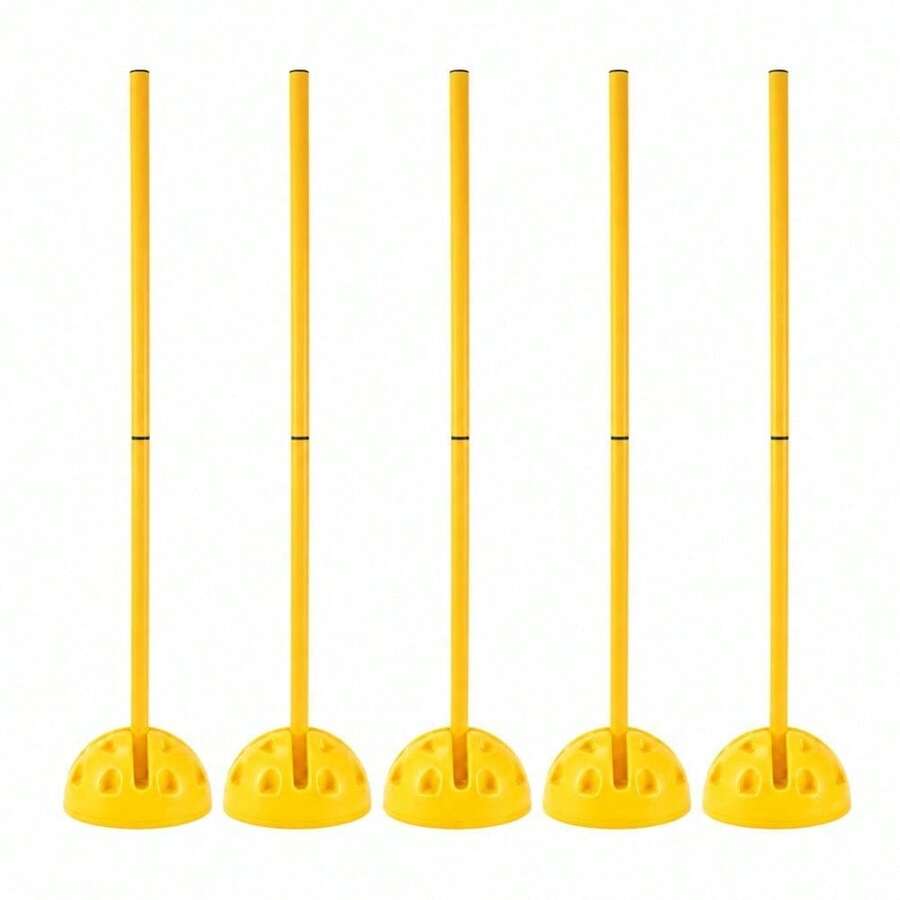 Shoze 5‑Piece Agility Training Kit, Removable Splicable Slalom Equipment For Speed Footwork And Lateral Drills, Portable Gear For Football, Rugby, Baseball And Various Team Sports - Yellow - View 1