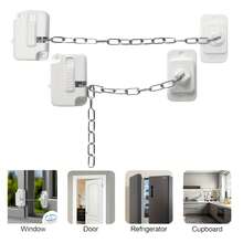 3pcs Adjustable Window Security Locks - Self-Adhesive, No Drilling Installation, Durable Metal And Plastic, For Home Security, Ventilation And Privacy, Home Security Locks, Stylish Lock Design, Easy To Install Locks - A - View 9