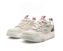 XTEP New Women's Versatile Casual Sports Sneakers - White-grey/Brown-pink - View 3