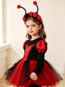 Children's Ladybug Bee Flower Headband Ponytail Antenna Hair Accessory Cartoon Animal Headband Butterfly - Multicolor - View 2