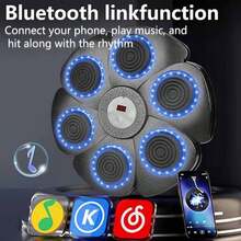 Mesin Tinju Latihan Cerdas Bluetooth Musik Latihan Kecepatan Reaksi | Bantalan Tinju Interaktif yang Dipasang di Dinding, Termasuk Sarung Tinju, Meningkatkan Koordinasi Mata-Tangan, Tinggi Dapat Diatur, Musik Bluetooth, Penghitung Cerdas, Cocok untuk Latihan di Rumah dan Interaksi Orang Tua-Anak, Hadiah Sempurna untuk Natal/Halloween/Thanksgiving/Ulang Tahun/Tahun Baru - MultiWarna - View 5
