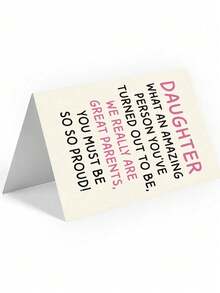 OBOVAY 1PC Cute Birthday Card Suitable For Giving Encouragement And Blessing Cards To Daughters (Comes With Randomly Colored Envelopes) - View 5