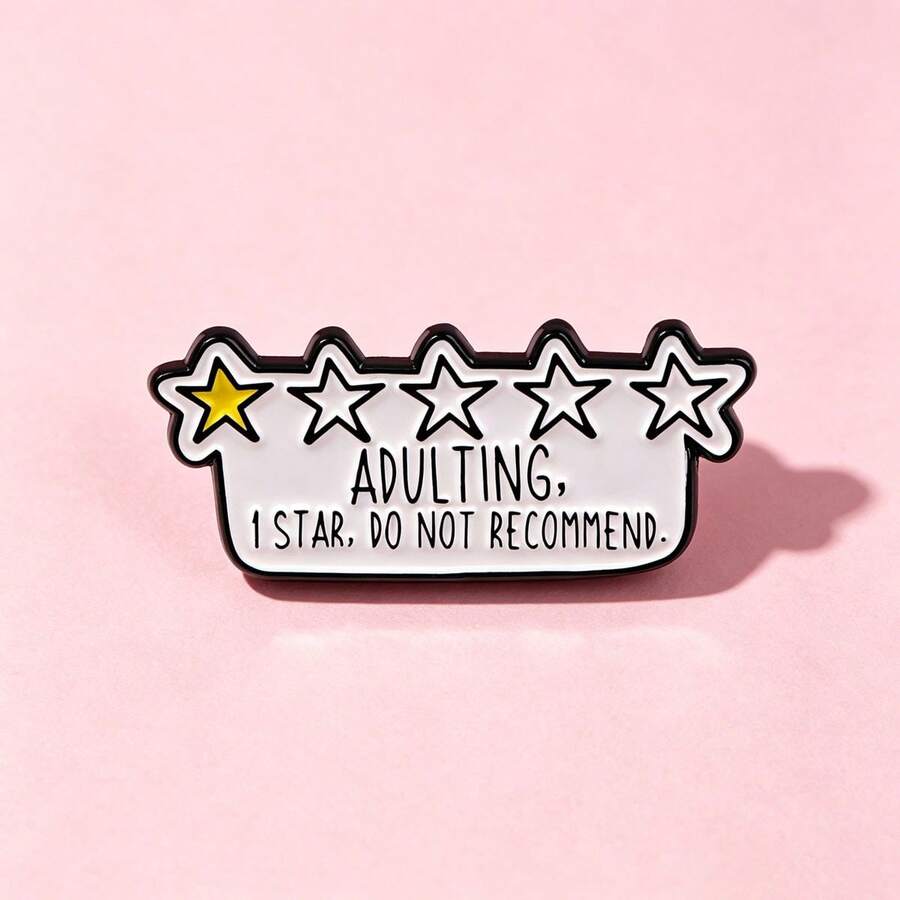 Adult Product, I Give Five Stars, Not Recommended. Enamel Brooch, Pine Tree Pattern, Lapel Pin, Badge, Can Be Hung On Backpack, Clothing Accessory, Jewelry Gift. - NR2382 - View 1