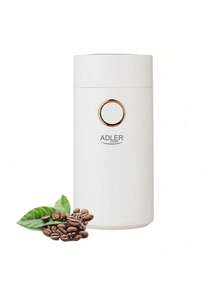 Adler مطحنة قهوة، مطحنة قهوة كهربائية، مطحنة قهوة بالشفرات - سعة 75 جرام، 150 واط، حاوية معدنية، قفل أمان، غطاء شفاف، أبيض/ذهبي - قابس اتحاد أوروبي نوع E (220 إلى 240 فولت) - مشاهدة 11