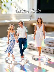 Customized Acrylic Photo Display For Characters Couples And Pets, Double-Sided Effect, Personalized Acrylic Block Picture Frame - Laser Stand - View 2