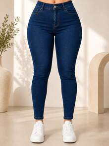Plus Size Jeans - Blue - View 8