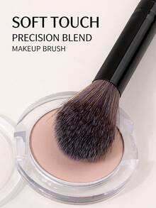 Multifunctional Flame Makeup Brush, Creates Smooth Natural Color Blending Effect, Practical Daily Facial Makeup Tool - Black - View 7