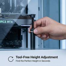 Telescopic Screw GPU Support Bracket, Height Adjustable Magnetic Base Anti-Sag Graphics Card Holder, Prevents GPU Bending, Sturdy Support Stand, Compatible With Multiple Computer Case Models - View 7