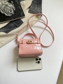 Bolso de hombro elegante para mujer, bolso de mano de cuero genuino de gran capacidad, bolso cruzado, bolso casual versátil y de moda para mujer, diseño ligero de calidad premium, resistente al agua y al desgaste, duradero, accesorio para mujer en primavera, otoño e invierno - Rosa - Ver 3