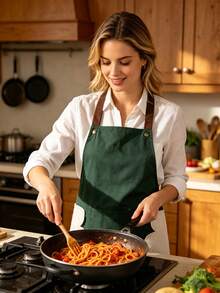 Women's Waterproof Oil-Proof Apron, Cute Fashionable Bib Apron For Kitchen Cooking, Adult Workwear, Suitable For Hair Salon, Cooking, With Pockets - Apron - View 3