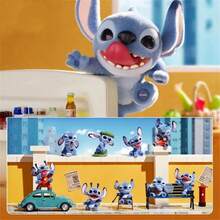 MINISO Stitch What's So Naughty Series Blind Box Mainan Kartun Lucu untuk Dekorasi Meja, Model Anime, Ornamen, Figur Mainan, Kotak Misteri, Hadiah Natal dan Ulang Tahun (Pengiriman Acak 1 buah) - MultiWarna - View 2