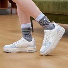 XTEP New Casual Thick-Sole Platform Versatile Women's Sneakers - White/Gray-blue - View 4