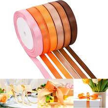 6pcs 10mm X 22m Satin Ribbon, Multi-Color Fabric Tape, Gift Ribbon, Suitable For Packaging & Holiday Decoration & Wedding & Bouquet & DIY Decoration - View 3