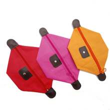 1pc New Foldable Travel Toiletry Storage Bag, Modern Minimalist Yuanbao-Shaped Girls Makeup Bag, Candy Dumpling Bag - Multicolor - View 5