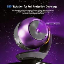 24-In-1 HD Starry Sky & Ocean Projection Light, 24 Projection Slides, 7 Natural White Noise, 180° Rotatable, Timer Function, Bedroom Home Decor Starry Sky Projection Lamp - Galaxy Night Light - View 7
