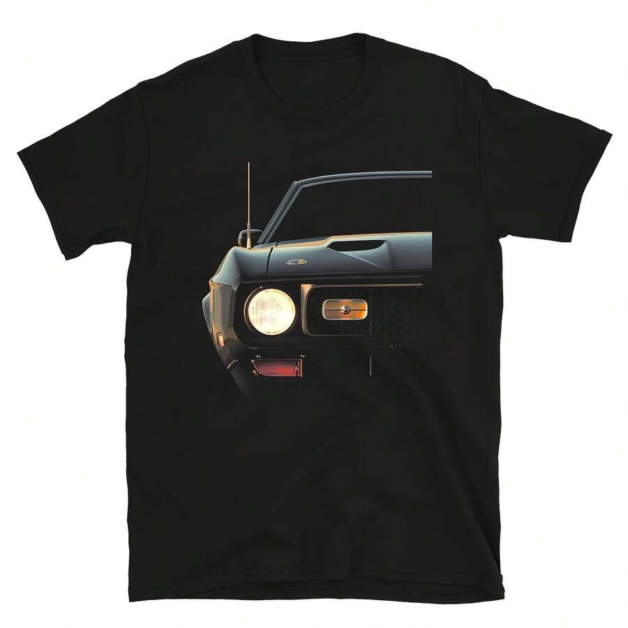 Mach 1 Performance Car Mens T Shirt V8 Drag Race Cobra Jet Vintage Muscle GT Tee - Shape - View 1