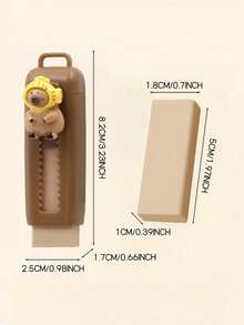 1/4pcs Capybara Retractable Eraser Set, Cartoon Design 4B Eraser, Cute Rubber Push-Pull Eraser, Suitable For Drawing, Exams, Student Back To School Office Supplies Stationery - Multicolor - View 4