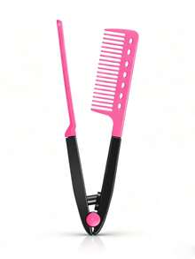 2pcs Straight Hair Comb Set - Flat Iron Comb, Create Beautiful Hair, Firm Grip, Suitable For Tangled Hair And Styling (Blue) - Multicolor - View 13