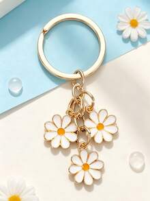 Cherry Blossom Keychain Minimalist Cherry Blossom Flower Phone Charm Decoration Accessory For Women And Girls - Multicolor New-6 - View 5