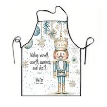 1pc Christmas Santa Claus, Christmas Bell, Christmas Snowflake, Christmas Reindeer, Christmas Tree, Christmas Snowman, Christmas Penguin, Christmas Cartoon Animal Pattern Chef Apron, Apron, Suitable For Home Decor And Kitchen Use. Made Of 100% Polyester Material, Designed As Sleeveless Style, Perfect For Home Kitchen, Outdoor BBQ Cooking. This Printed Apron Is Unisex, Machine Washable And Reusable, A Kitchen Essential - Multicolor - View 13