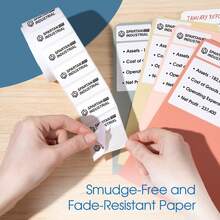 Marklife P50 Thermal Label Paper, White Transparent Round Self-Adhesive Stickers, Waterproof, Oil-Resistant, Scratch-Resistant, Suitable For P50 M220 M110 M120 Portable Printers - View 6