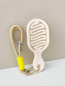 Mini Portable Wet & Dry Massage Comb With Hanging Rope Design, Anti-Tangle Detangling Hair Brush, Scalp Massage Care Comb, Lightweight And Easy To Carry, Suitable For Travel, Commute, School, Office, Gym And Outdoor Activities - Multicolor - View 11