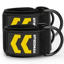 FIVING Ankle Straps For Cable Machine, Padded Adjustable Cuff Glute Leg Hip Kickback, Gym Workout Men Women - Multicolor - View 13