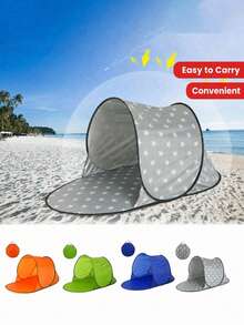 Tente de plage à ouverture rapide, auvent de protection UV, pavillon de plage léger, abri solaire pour aventure en plein air, essentiel de plage pour la famille, équipement de camping pour festival de musique, ombre pour le jardin, protection solaire pour événements sportifs, protection solaire d'urgence - Taille unique - Voir 4