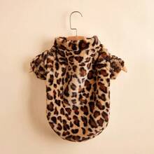 Fashionable Dog & Cat Leopard Print Two-Sleeve Handsome Hoodie Sweatshirt, Cute Zipper Jacket For Pets, Autumn/Winter - Multicolor - View 5