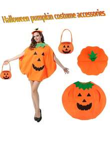 Halloween Pumpkin Costume, Adult Male And Female Halloween Sets, 3 Pieces Of Role-Playing Party Costumes - Multicolor - View 11