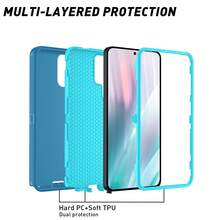 Compatible With Galaxy Rugged Series Phone Case - Black/Blue, Heavy-Duty Shockproof Dual-Layer Protective Case, With Port Dust/Scratch Protection, Compatible With IPhone Series, Unisex - Lake Blue Light Blue - View 5