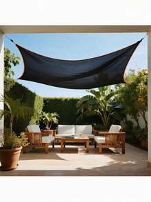 1 buah Jaring Pelindung Matahari Luar Ruangan Warna Hitam - Menghalangi 90% Sinar UV, Terbuat dari Bahan Polietilen Kepadatan Tinggi, Bentuk Persegi Panjang Hitam, Cocok untuk Teras, Gazebo, Halaman, Taman Belakang, dan Kebun, Tahan Angin, Dapat Digunakan sebagai Pembatas Privasi - zyw - View 1