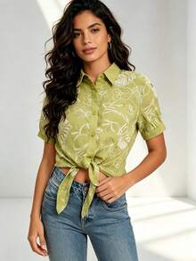 Women Blouses & Shirts - Green - View 1