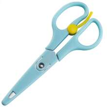 1pc Stainless Steel Scissors With Spring-Loaded Handle, Effortless Cutting, Round Tip, For Home Sewing, Craft, Document Cutting And Art Work - Multicolor - View 4
