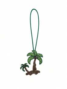 Colgante de bolso con cuentas de palmera tropical, colgante de cuentas con tema de playa con cordón largo, perfecto para decorar bolsos, acentos de bolsos, etiquetas de equipaje, mochilas, maletas, añadiendo estilo de vacaciones de verano a los accesorios, ideal para amantes de la playa, entusiastas de los viajes, mujeres, amantes del estilo de verano y personas que dan regalos, perfecto para viajes a la playa, vacaciones de verano, salidas casuales y aventuras de viaje - A - Ver 12