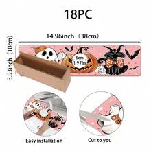 1pc Halloween Ghost Pumpkin Pattern Sink Faucet Absorbent Mat, Drainage Mat, Suitable For Kitchen, Bathroom Sink, Countertop, Drainage Mat, Diatomaceous Earth Material, Trimmable, Quick Dry Mat - Multicolor - View 11