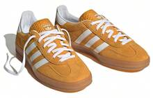 Adidas Gazelle Indoor 'Orange Peel Gum' Cloud-White Gold-Metallic Sneakers Women HQ8716 - 彩色 - 查看 3