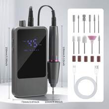 ICEWLESS Professional Electric Nail Drill Set, Portable Rechargeable Nail File, Multi-Function Grinding Head Set, Home Salon-Grade Nail Care, 1800mAh - Multicolor - View 11