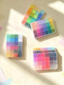 2.6mm Fuse Bead Creative Handmade Craft Kit Box, Perler Bead Puzzle Keychain DIY Pendant Making Materials, Suitable For Hobbyists, Can Create Various Patterns, Applicable For Birthday, Graduation, Valentine's Day, Party Gifts And Handmade Gifts For Family, Friends, Classmates - Multicolor - View 2