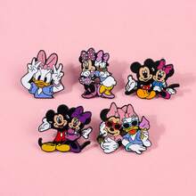Creative Fashion Disney Cartoon Mickey Mouse, Pluto And Donald Duck Enamel Pin Metal Badge, Suitable For Clothing, Backpack Decoration, Gift For Friends - one-size - View 2