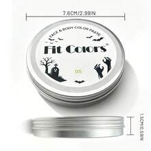 Fit Colors 萬聖節臉部與身體彩繪顏料，高顯色可水洗臉部彩繪，適合派對 Cosplay、骷髏、南瓜、殭屍妝容造型 - 彩色 - 查看 12