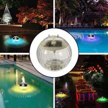 1pc Solar Floating Pool Light, RGB Color Changing LED Water Lamp, Waterproof Floating Pool Decor Light, Automatic Solar Powered Night Light For Swimming Pool, Pond, Fountain, Garden, Patio Party Decoration - Floating Ball - View 11