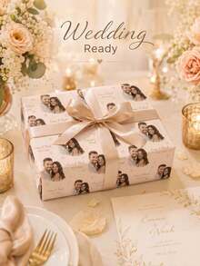 Custom Face Wrapping Paper Personalized Photo Gift Wrap Roll For Birthday Anniversary Wedding Groom Graduation Retirement Fun Creative Party Supplies DIY Face Wrapping Paper - Multicolor - View 7