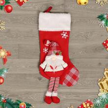 1 Personalized Christmas Stocking With A Name, Designed For Both Girl And Boy, Suitable For Family Gatherings And Holiday Decorations. - Multicolor - View 13