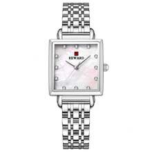 Reward Women's Quartz Watch, Luxury Fashion Women's Watch, Stainless Steel Band, Waterproof, With Gift Box, Elegant Versatile, Business Casual - Silver - View 10