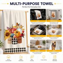 2pcs Daisy & Bee Kitchen Towels, Spring/Summer Floral Country Style Soft Microfiber Rectangular Printed Quick-Dry Hand Towels, Suitable For Kitchen Decor, Housewarming And Mother's Day Gifts, 4/6/8pcs Set - Multicolor - View 7